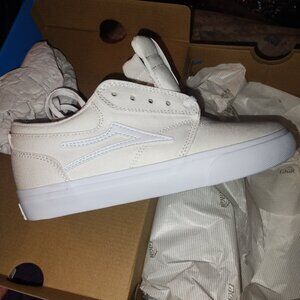 Rare lakai limited Griffin white/cream skateboarding shoes mens 5